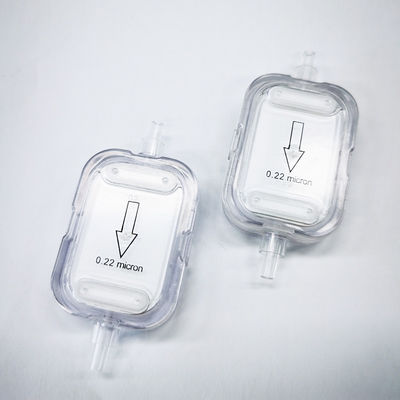 Disposable IV Filter with Double Decks of PES and Hydrophobic PTFE for Higher Flow Rate