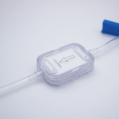 Disposable IV Filter with Double Decks of PES and Hydrophobic PTFE for Higher Flow Rate